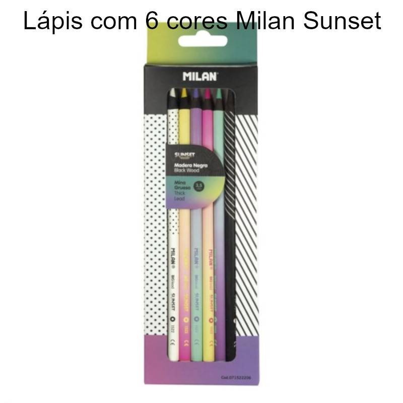 Lápis de cores de mina grossa Milan Sunset