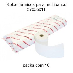 Rolos térmicos 57x35x11 packs com 10