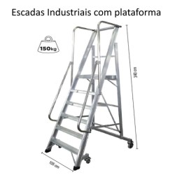 Escadas de alumínio com plataforma série 2XL-S