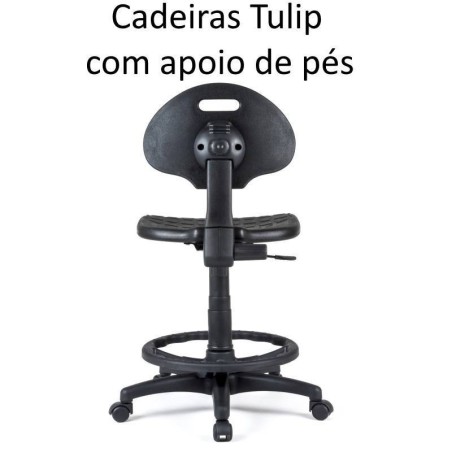 Cadeiras Tulip com apoio de pés