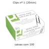 Clips nº 1 (20mm) caixa com 100
