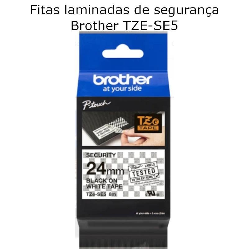 Fitas laminadas de segurança 24mm Brother TZE-SE5