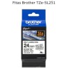 Fitas Brother TZE-SL251 autolaminadas 24mmx8mts branco/preto