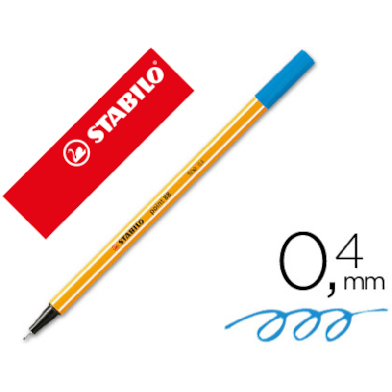 Marcadores Stabilo Point 88 azul ultramar