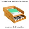 Conjuntos de 2 tabuleiros de secretária em bambu