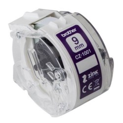 Rolos de fita adesiva contínua 9 mm x 5 m Brother CZ-1001