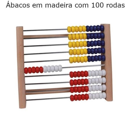 Ábacos com 100 bolas coloridas