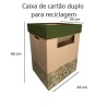 Cesto de papéis para reciclagem em cartão duplo