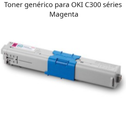Toner compatível com OKI 44973534 magenta para  C301 e C321