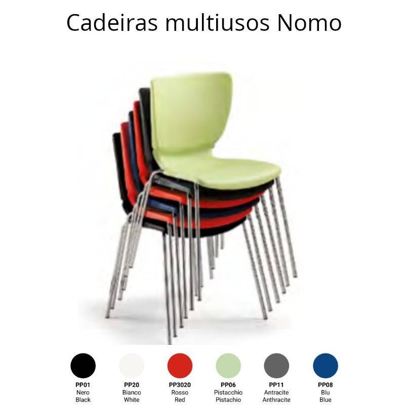 Cadeiras multifunções empilháveis Nomo