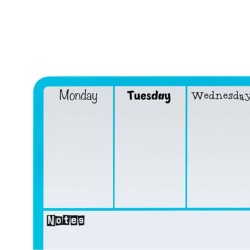 Mini quadros magnéticos de planeamento semanal azuis