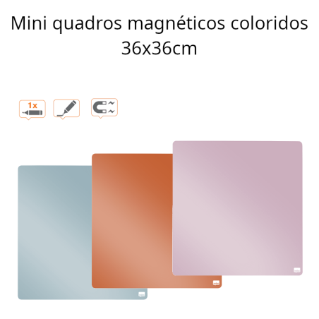 Mini quadros magnéticos coloridos