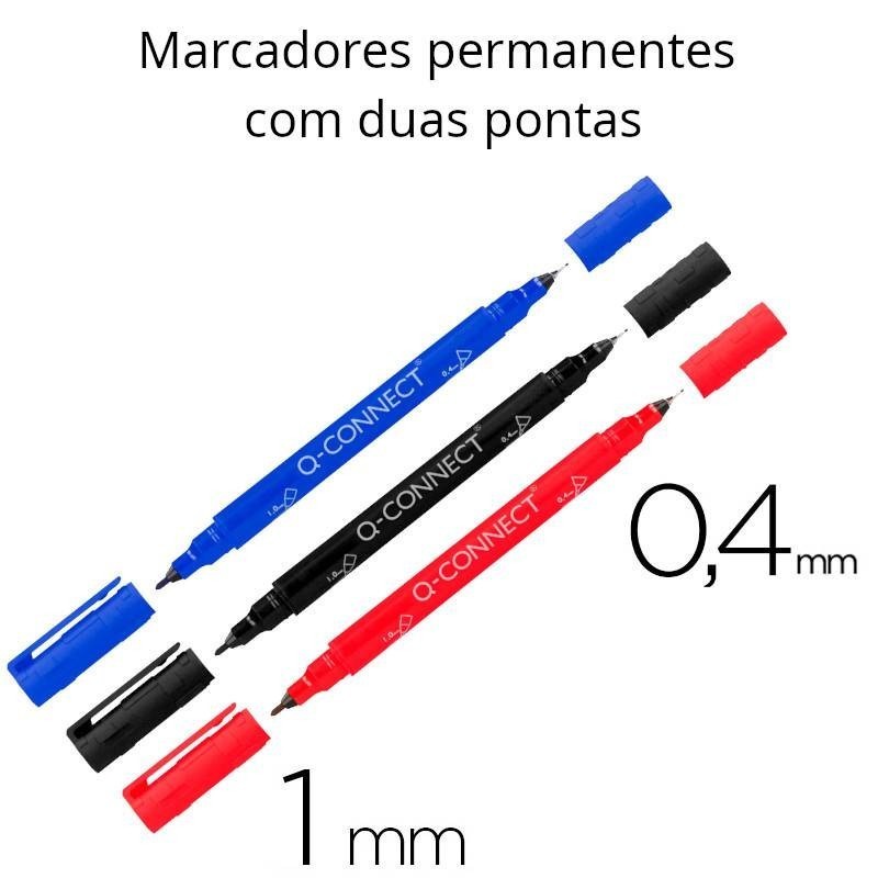 Marcadores permanentes com duas pontas