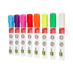 Marcadores coloridos giz líquido para vidro