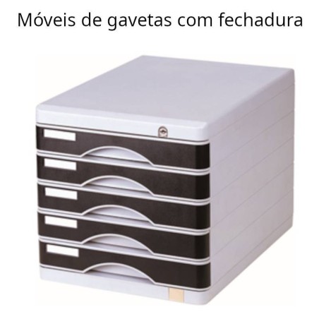 Móveis de secretária com gavetas e fechadura