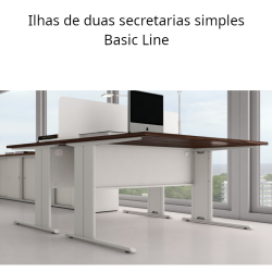 Ilhas de secretárias Basic Line simples