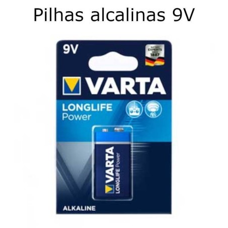 Pilhas 6LR61 Alcalinas 9V 550mAh Varta Longlife Power
