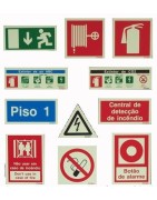Letreiros e pictogramas de sinalização
