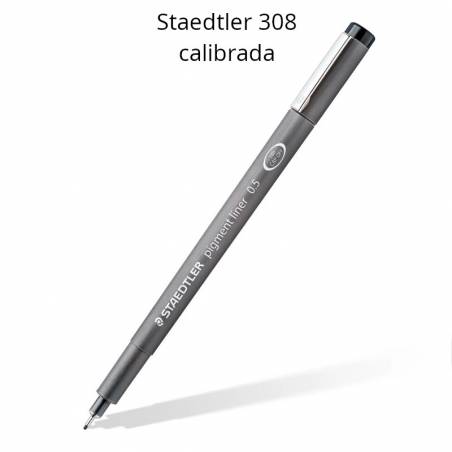 Marcadores Staedtler calibrados micrometricos 308 pretos 0,2 mm