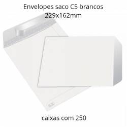 Envelopes C5 (162x229 mm) brancos sem janela