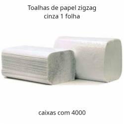 Toalhas de mãos ZigZag 23x20cm 1Fl (Eco) Cinza