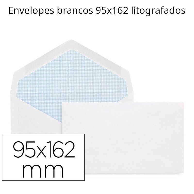 Envelopes americanos 95x162mm pack com 25