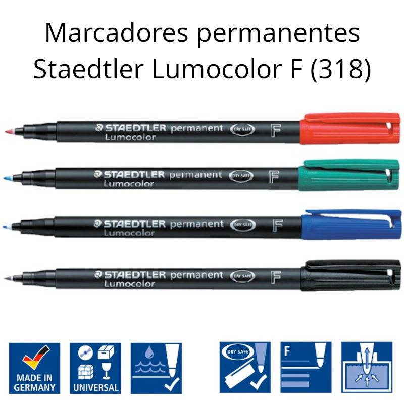 Marcadores permanentes Staedtler Lumocolor F 318