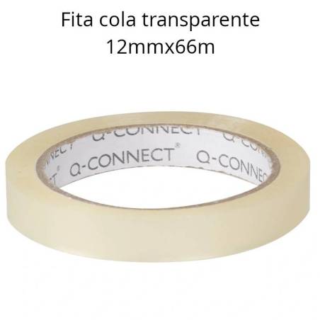 Fita adesiva Q-Connect 66 mt x 12 mm transparente
