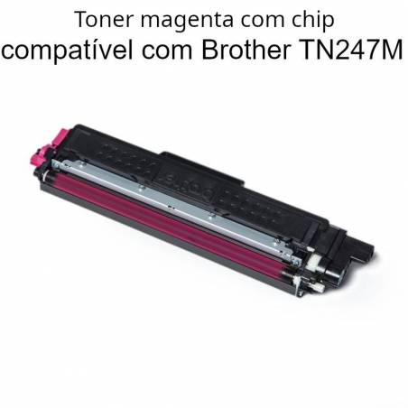 Toner com chip compatível com Brother TN-247M magenta