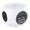 Extensão multiconexões com 3x Tomadas 2x USB-A e 2x USB-C