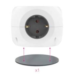 Extensão multiconexões com 3x Tomadas 2x USB-A e 2x USB-C