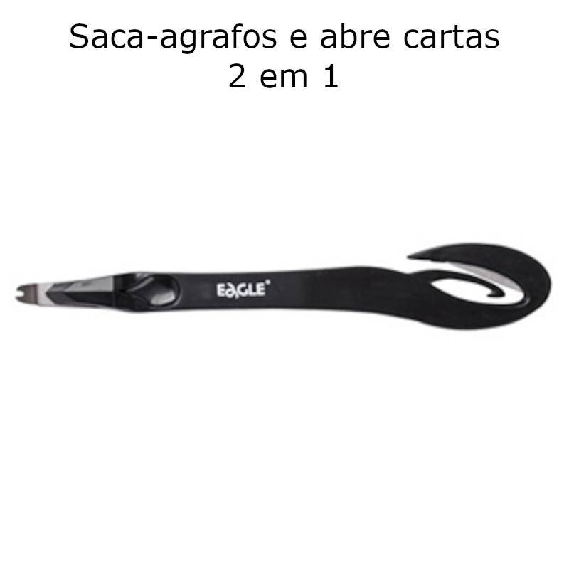 Saca-agrafos tipo caneta e abre cartas 2 em 1