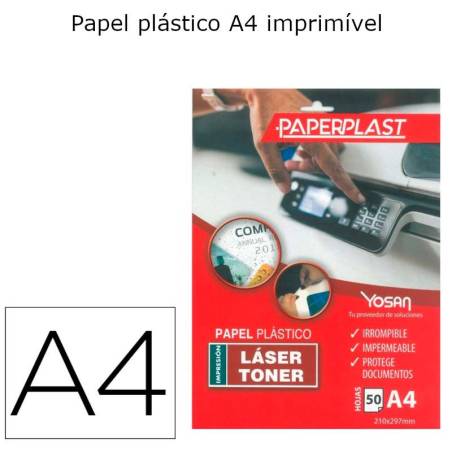 Papel plástico A4 imprimível Paperplast Papel plástico A4 imprimível Paperplast