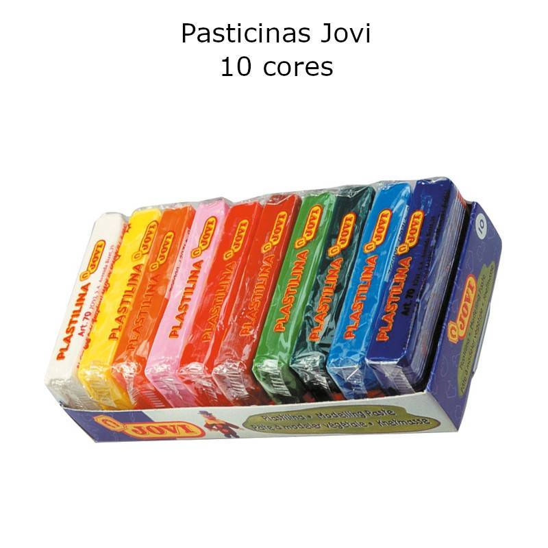 Plasticinas coloridas Jovi - 10 cores sortidas