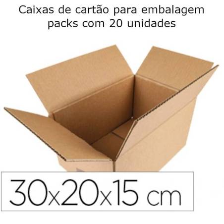 Caixas de cartão para embalagem 300x200x150 mm Caixas de cartão para embalagem 300x200x150 mm