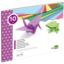 Bloco de 10 Cartolinas A4 Coloridas Sortidas