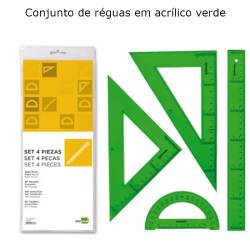 Conjuntos de réguas acrílico verde