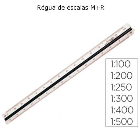 Réguas de escalas triangulares M+R