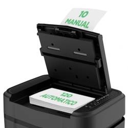 Destruidora de documentos automática até 120 folhas