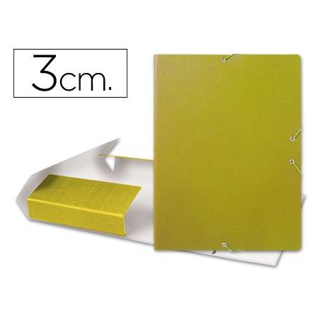 Pastas de projetos em cartão amarelo com elásticos, lombada 30mm