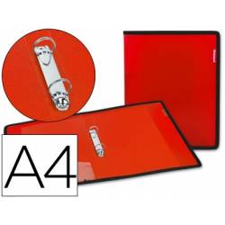 Dossiers vermelhos de 2 anéis de 25 mm com bolsa interior