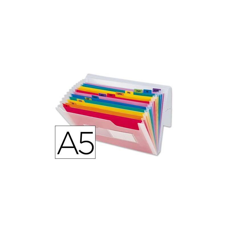 Pastas classificadoras A5 com 13 departamentos de cores