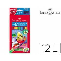 Lápis de cores aguareláveis Faber-Castell com 12 cores