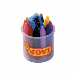 Lápis de cera Jovi - potes com 16 cores