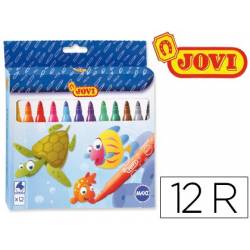 Marcadores de feltro Jovi Maxi com 12 cores