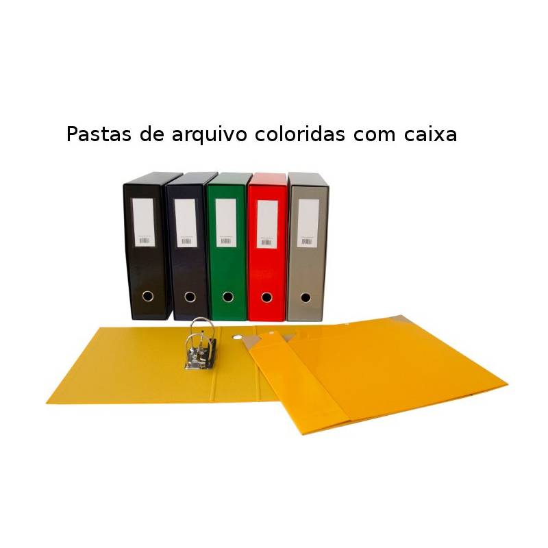 Pastas de arquivo coloridas com caixa Cartonex 80P