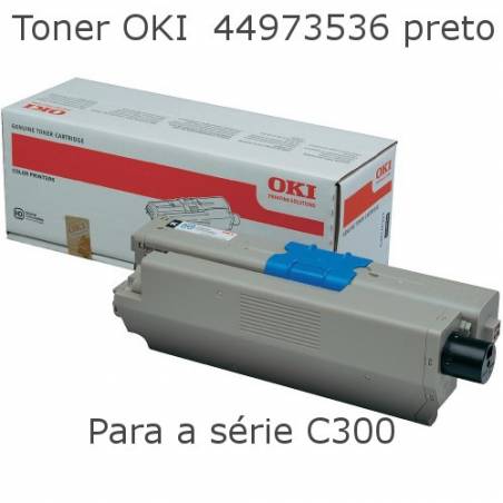 Toner OKI 44973536 preto para  C301 e C321