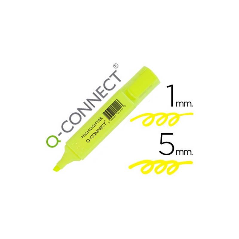 Marcadores fluorescentes amarelos (Highlithter) Q-Connect