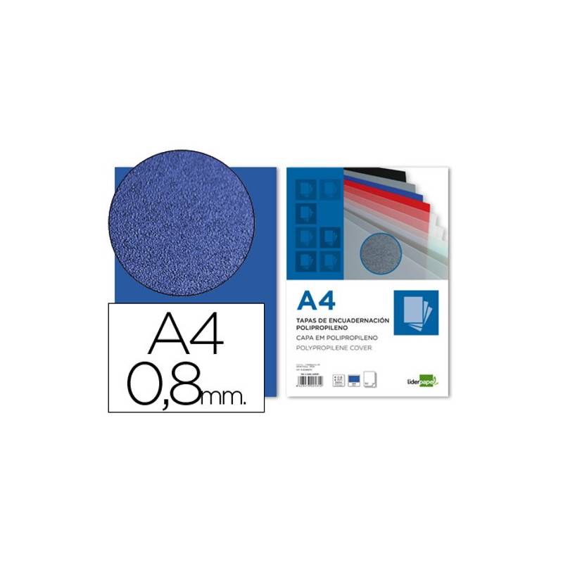 Capas de encadernação A4 plásticas azuis