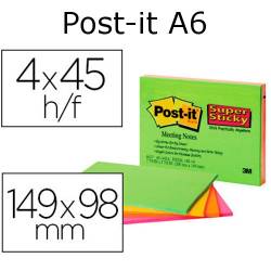 Blocos de notas adesivas Post-It Super Sticky Neon XXL